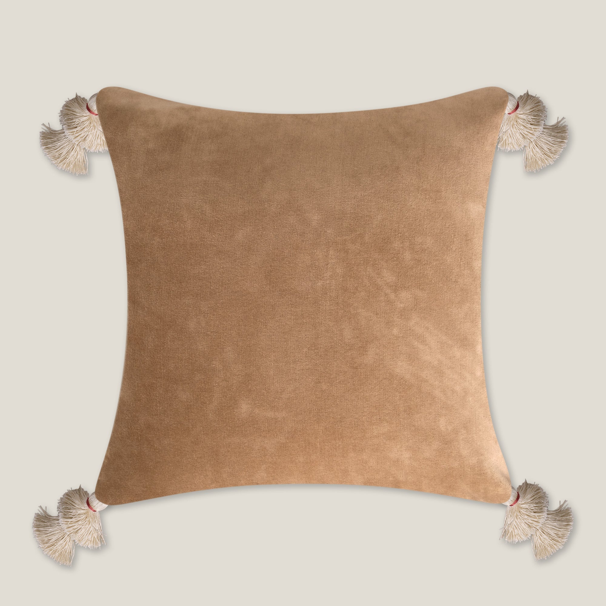 Lark Emb. Beaded Yellow Cushion Cover