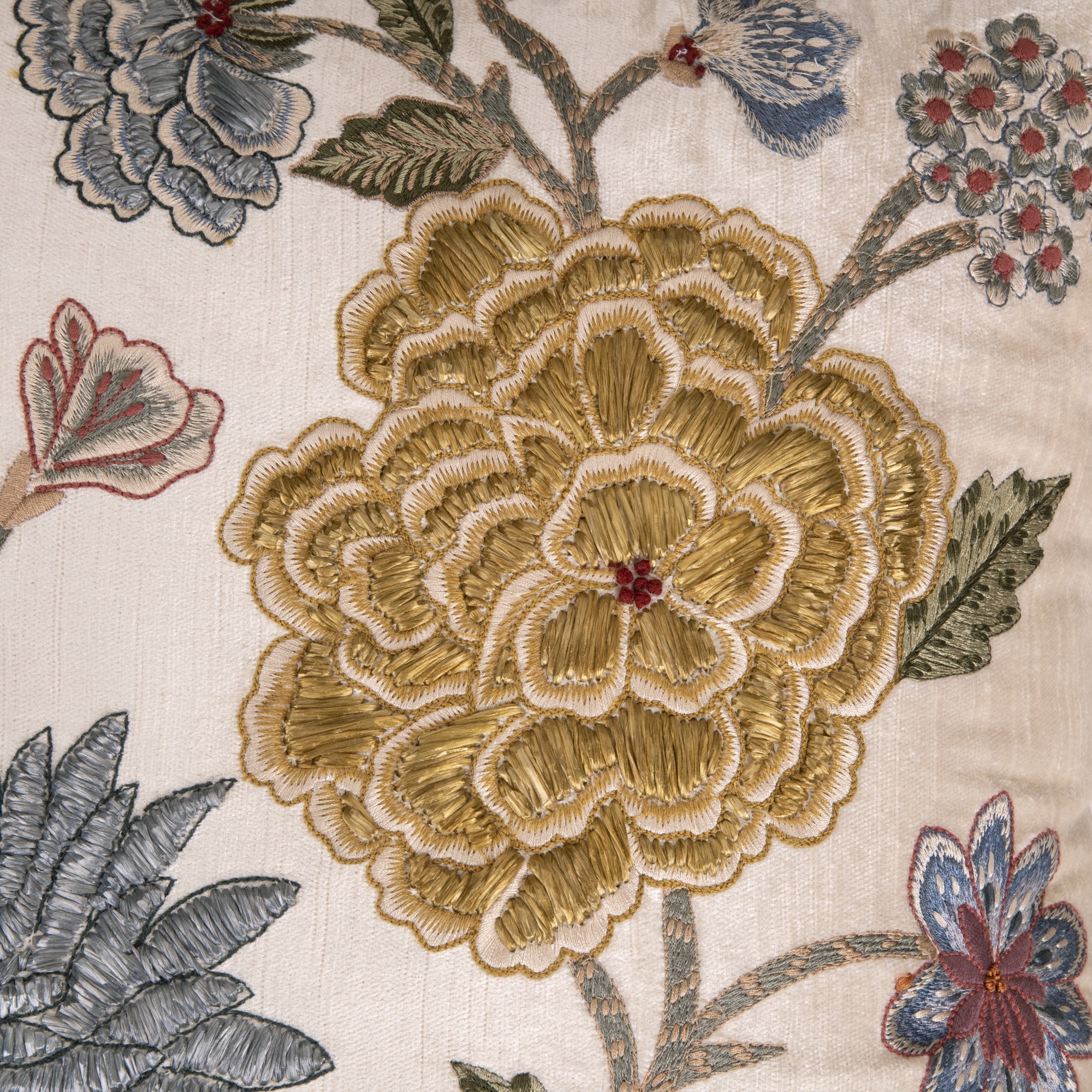 Hazel Hand Emb. Multicolor Cushion Cover