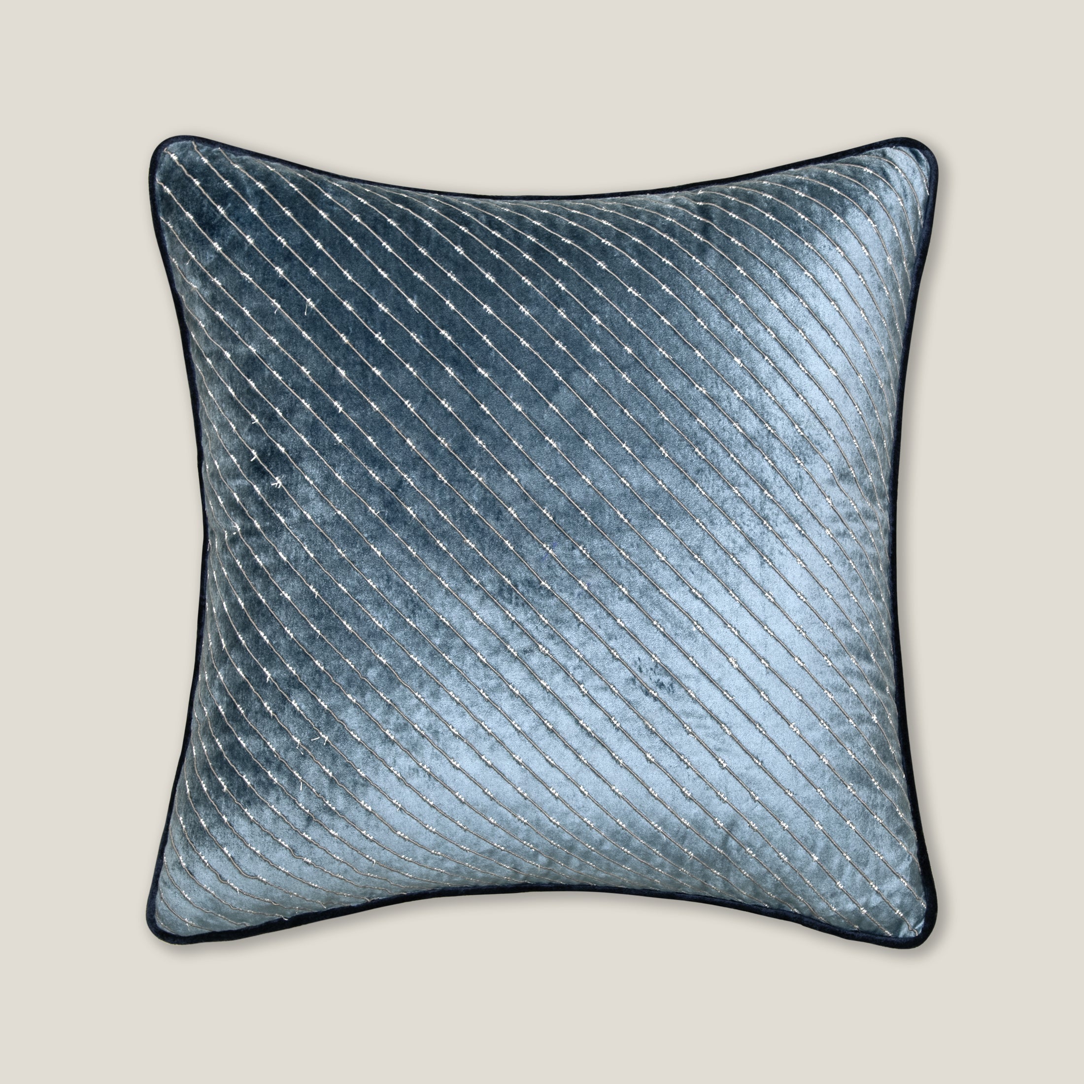 Astro Blue Emb. Cushion Cover