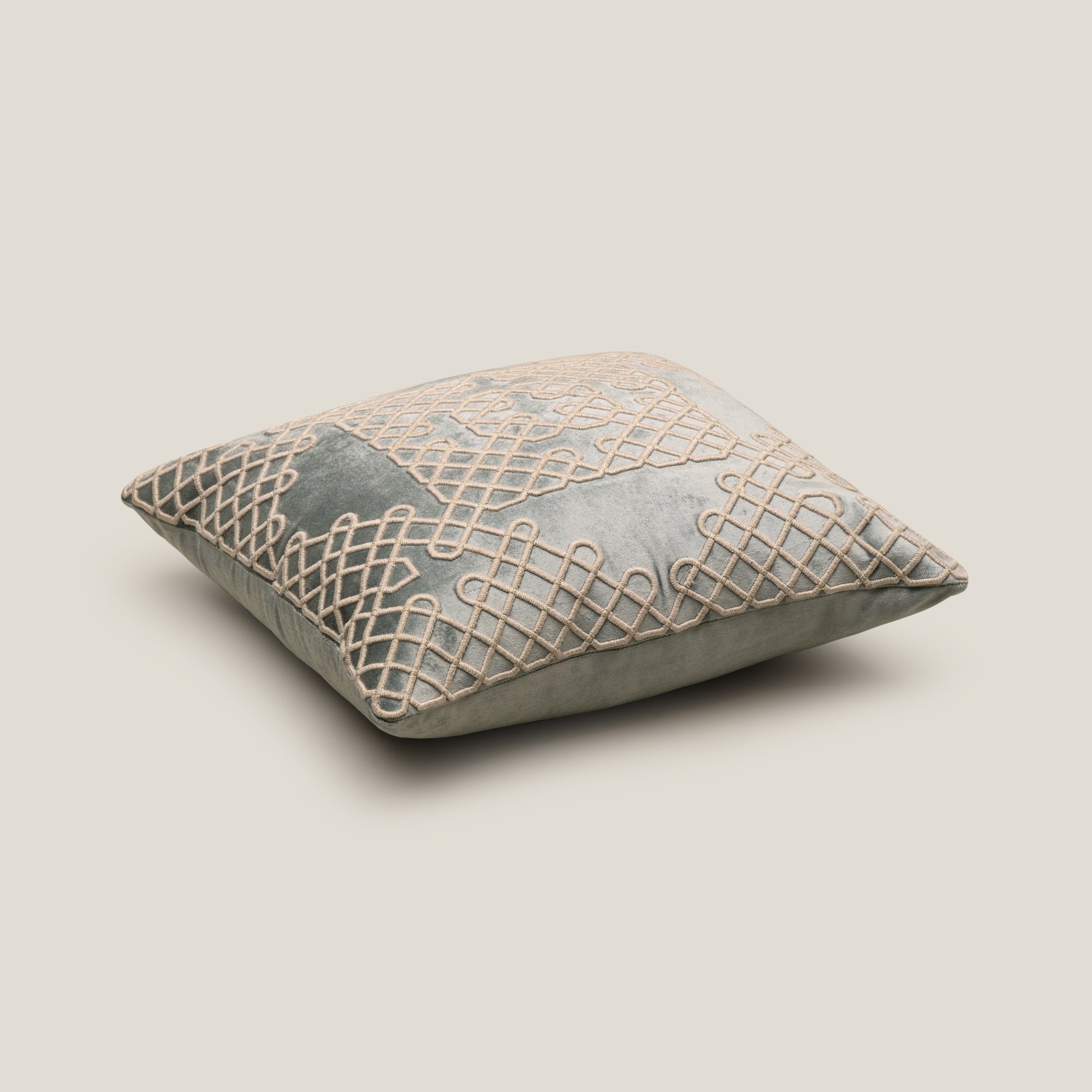 Florette Light Blue Emb. Cushion Cover