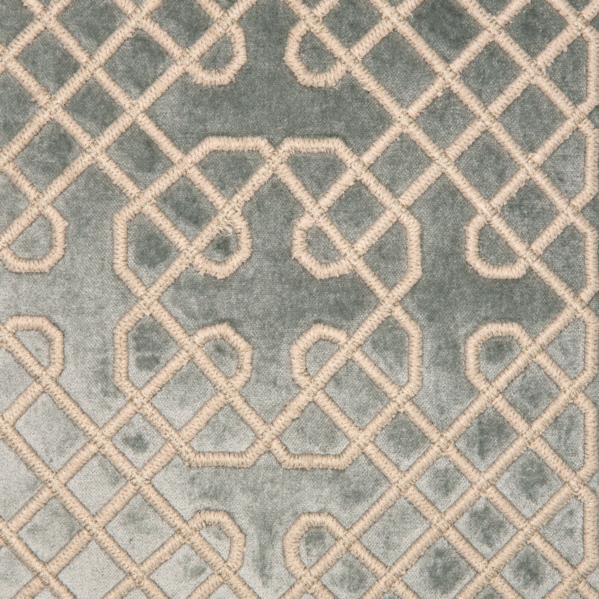 Florette Light Blue Emb. Cushion Cover