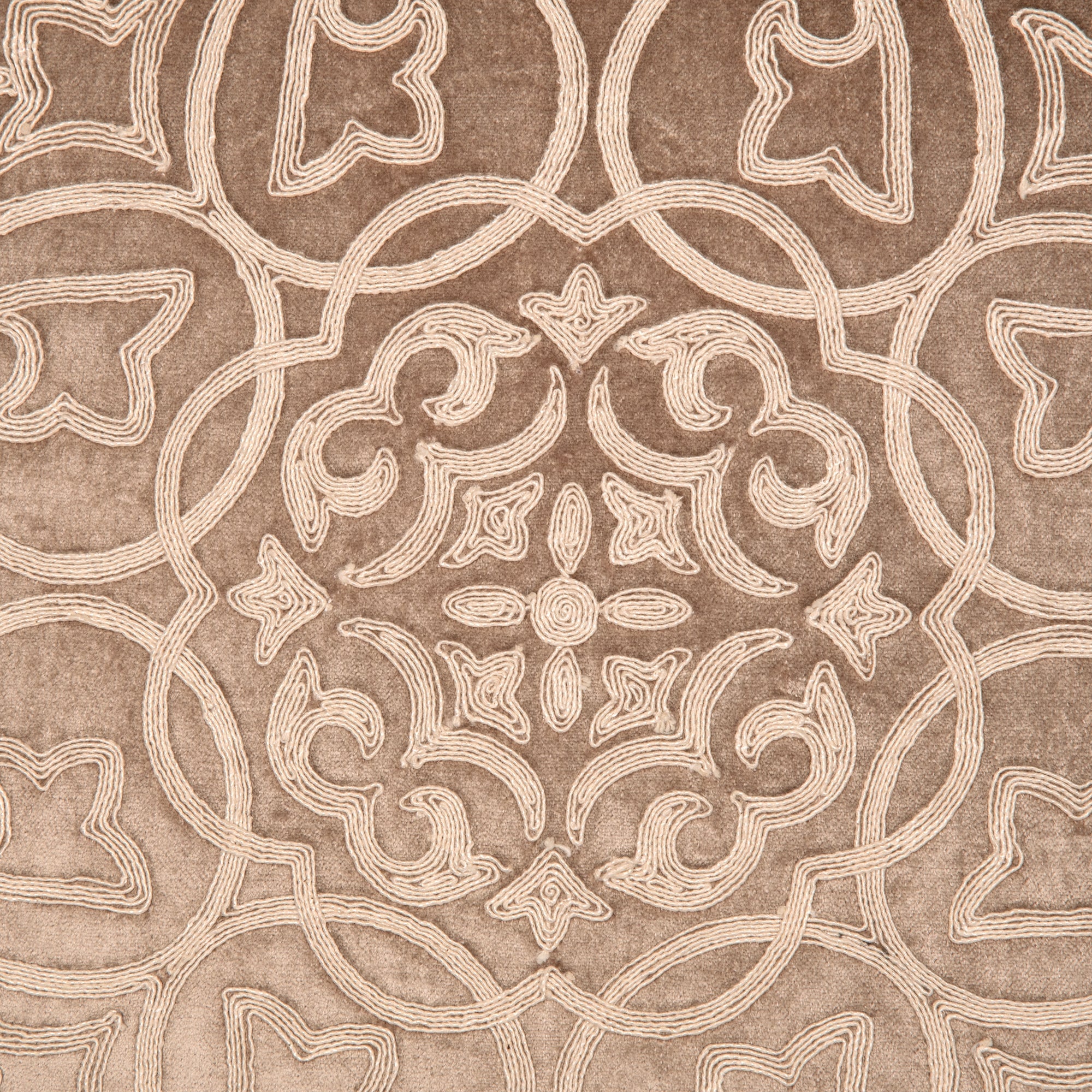 Flora Beige Emb. Cushion Cover