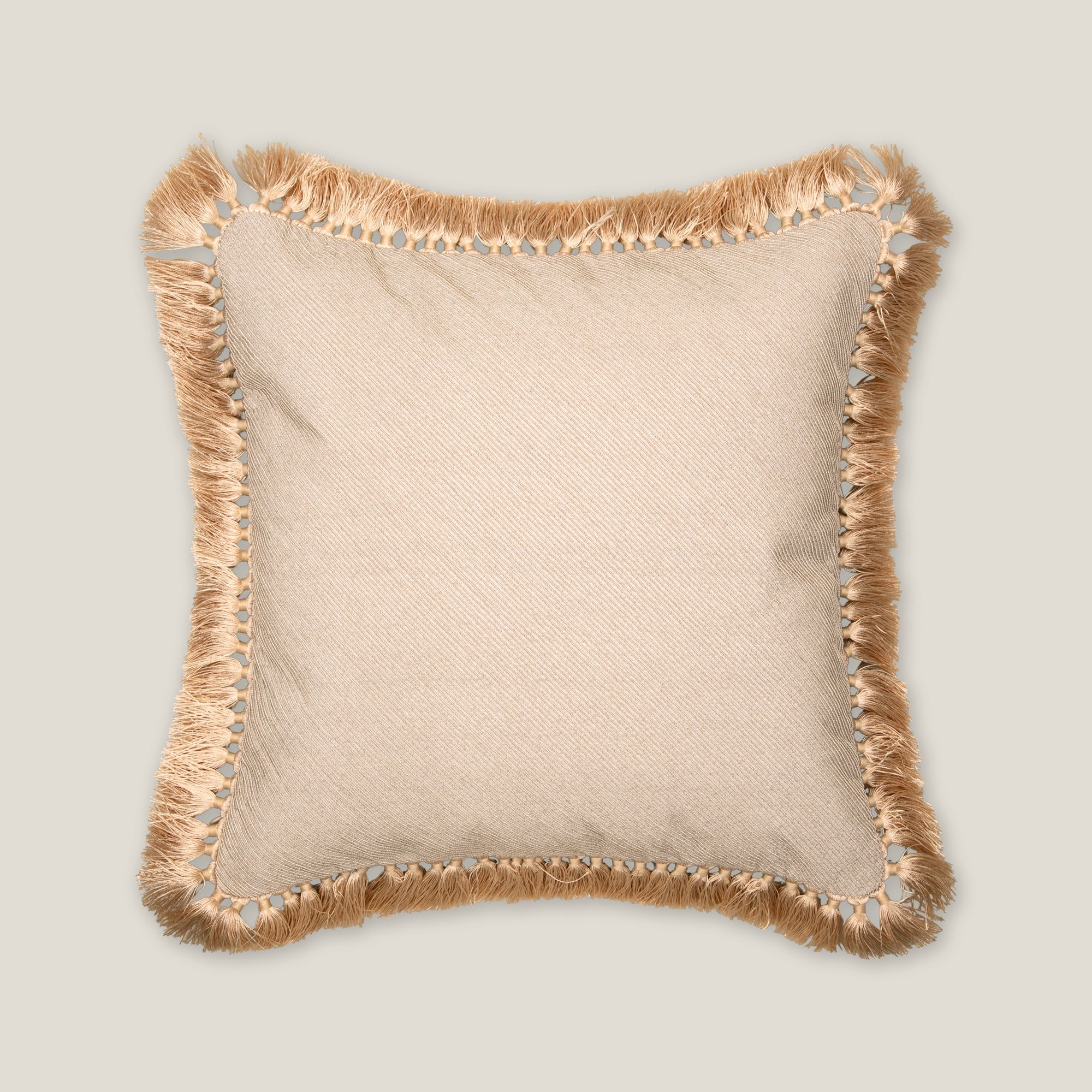 Heather Beige & Off White Emb. Reversible Cushion Cover