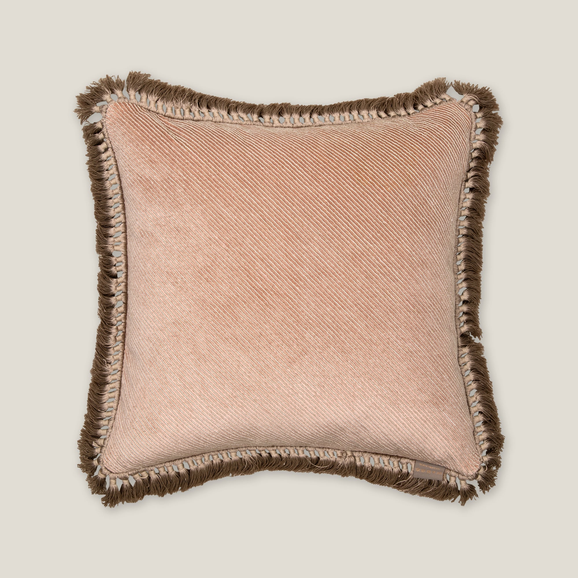 Alyssa Beige & Peach Emb. Reversible Cushion Cover