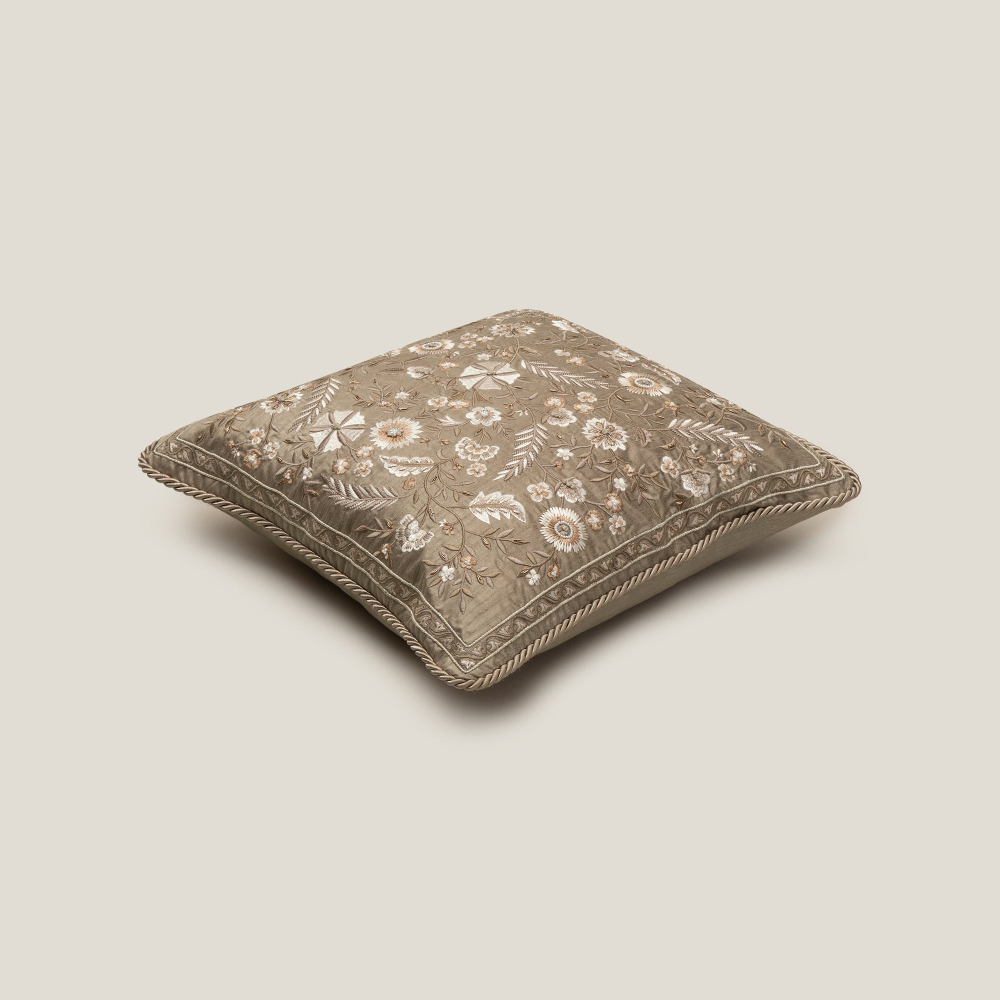 Carew Beige Emb. Cushion Cover
