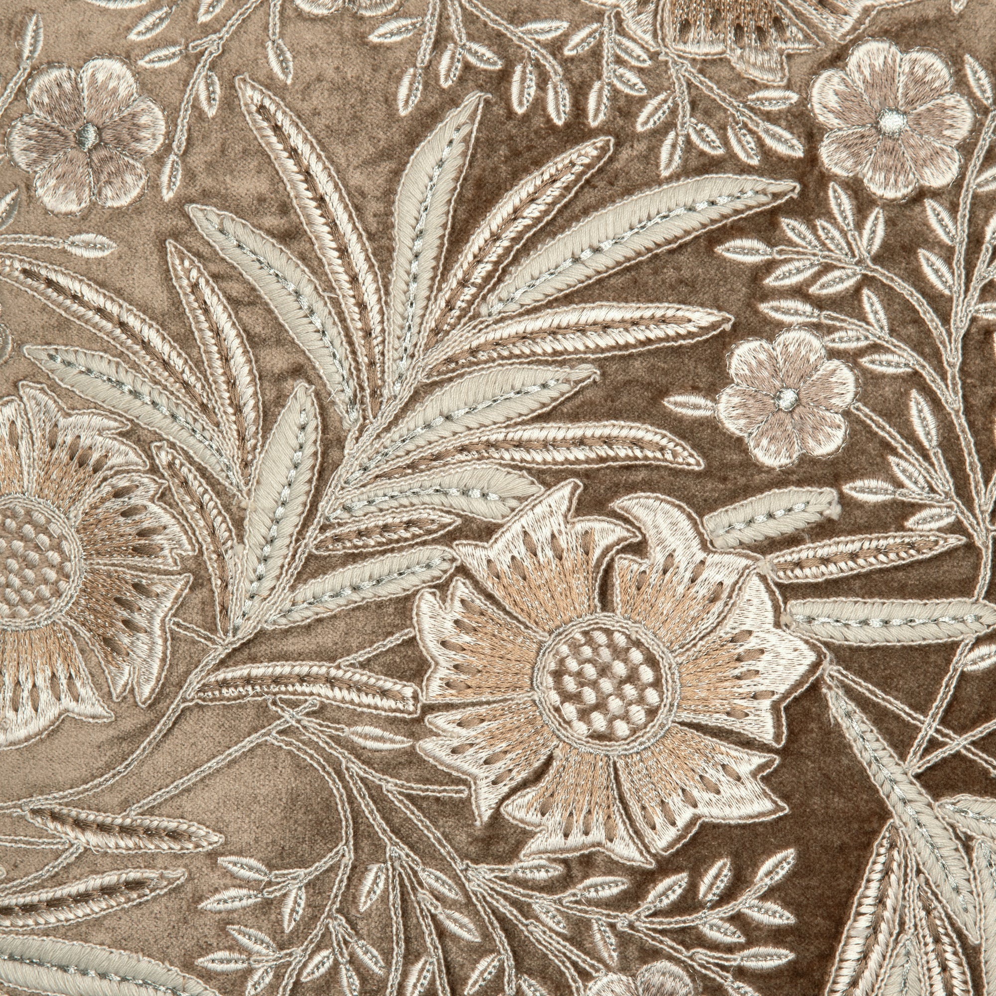 Tricia Beige Emb. Cushion Cover