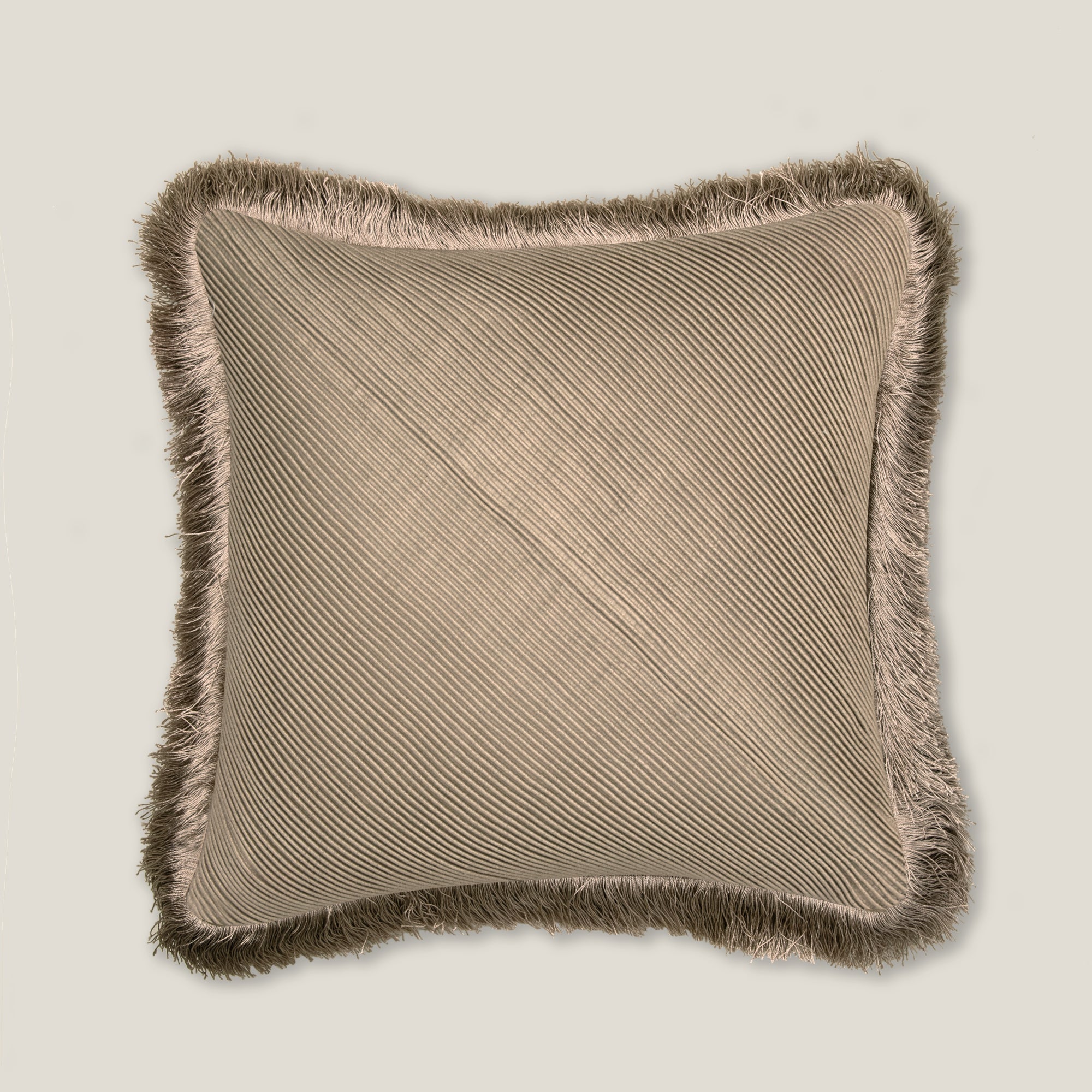 Antonia Beige Pleated Cushion Cover
