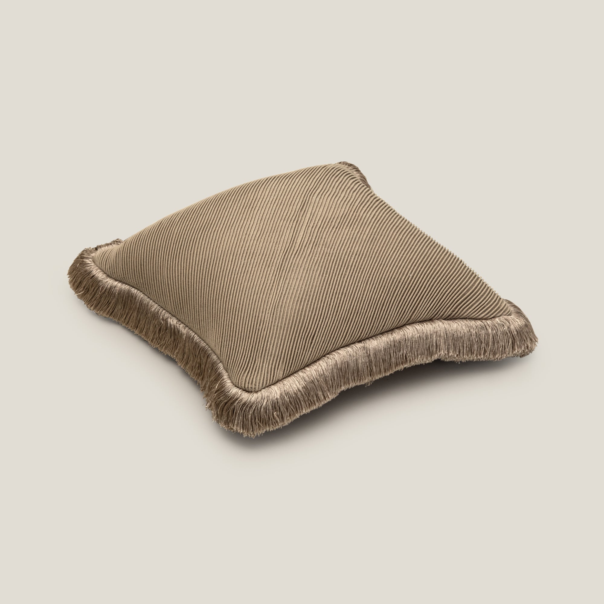 Antonia Beige Pleated Cushion Cover